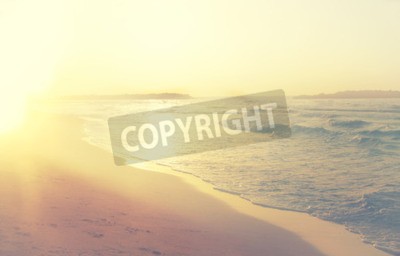 Fototapete Strand und Sonnenstrahlen