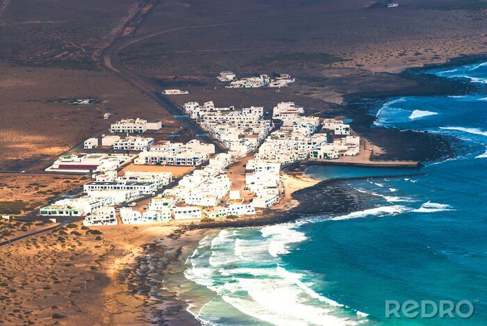 Fototapete Strand und Stadt auf den Kanarischen Inseln