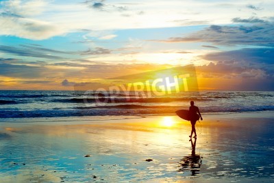 Fototapete Strand und Surfer in Bali