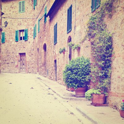 Fototapete Straße im italienischen Dorf