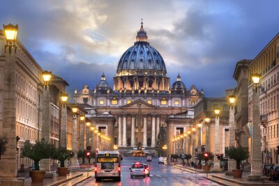 Straßen und der Petersdom in Rom
