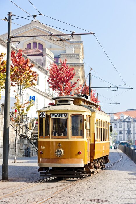 Fototapete Straßenbahn in Portugal