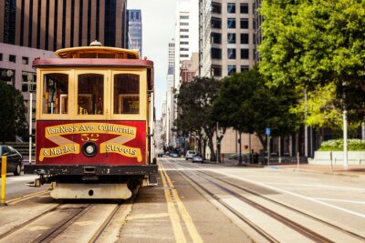 Straßenbahnen auf der Straße von San Francisco