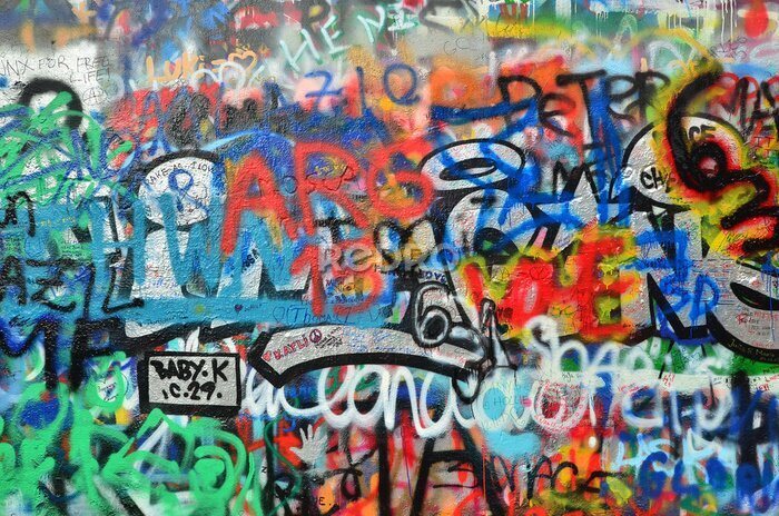 Fototapete Straßengraffiti-Schriftzüge