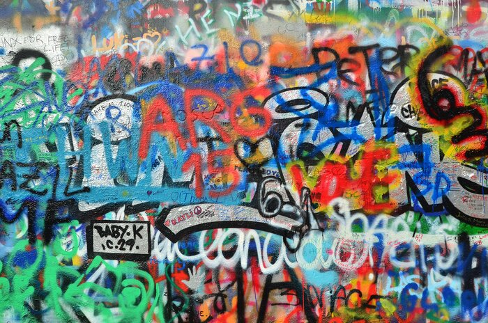 Fototapete Straßengraffiti-Schriftzüge