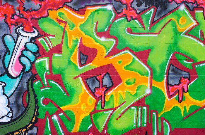 Fototapete Street Art an der Mauer