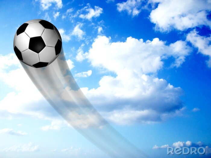 Fototapete Streifen hinter dem Fußball