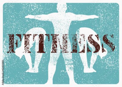 Fototapete Strukturierte Fitness-Illustration