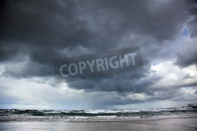 Fototapete Sturm über Strand