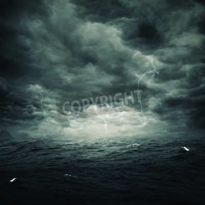 Fototapete Sturmhimmel am Meer