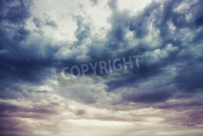 Fototapete Sturmhimmel und schwarze Wolken