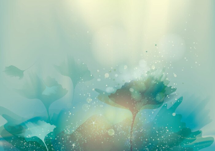 Fototapete Subtile Blumen im Sonnenschein