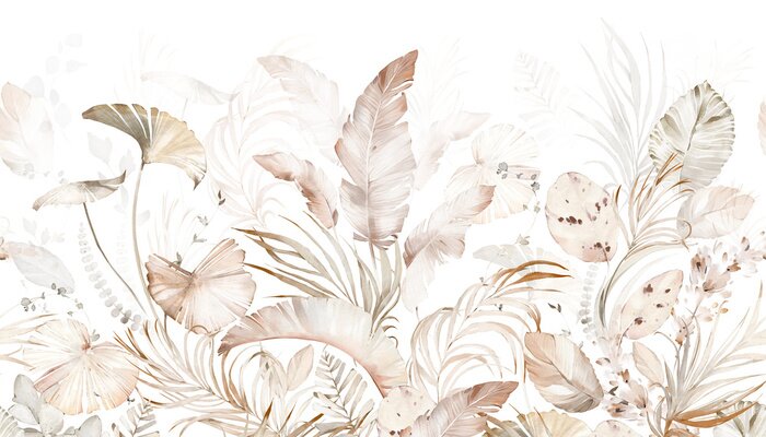 Fototapete Subtile tropische Pflanzen