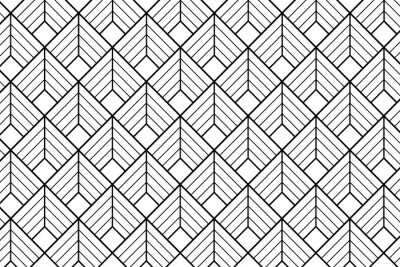 Fototapete Subtiles geometrisches Muster schwarz-weiß