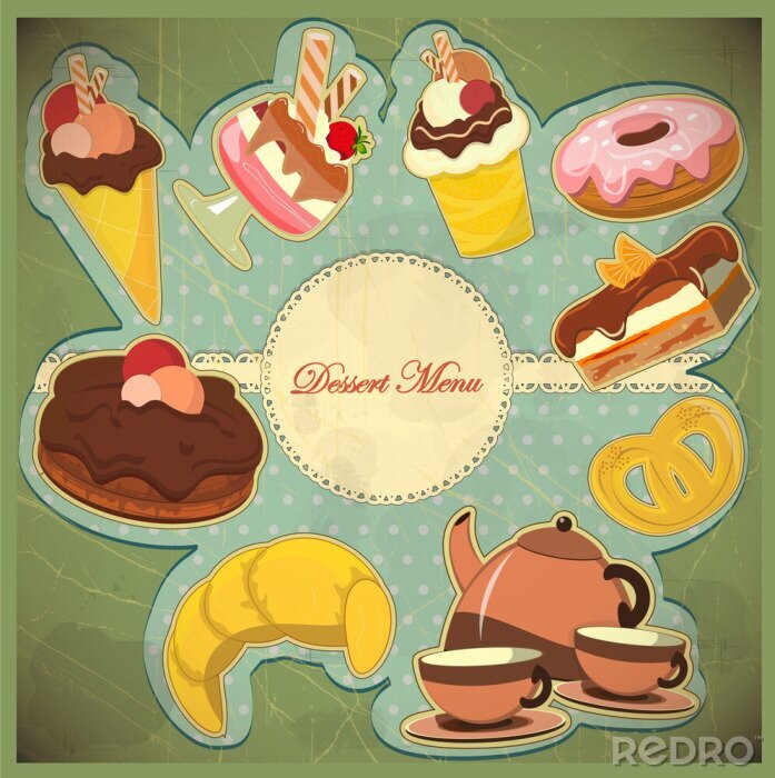 Fototapete Süßer Nachtisch