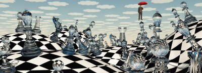 Surrealistische Schachpartie