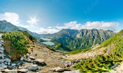 Fototapete Tal der Fünf Seen Sommerlandschaft