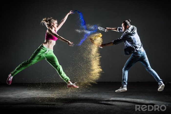 Fototapete Tanz mit Pigment
