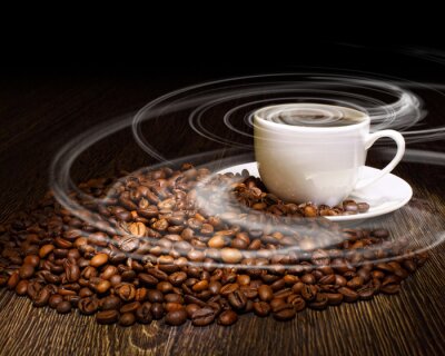 Fototapete Tasse Kaffee und sein Aroma
