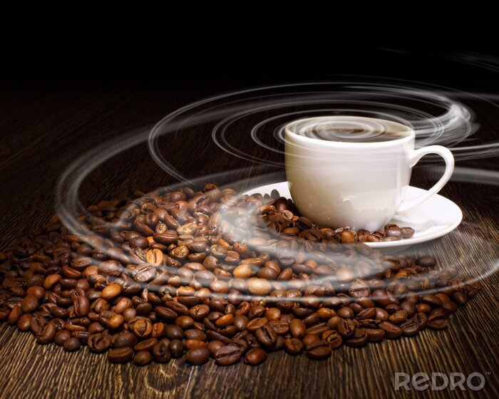 Fototapete Tasse Kaffee und sein Aroma