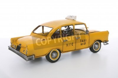 Fototapete Taxi im Retro-Stil