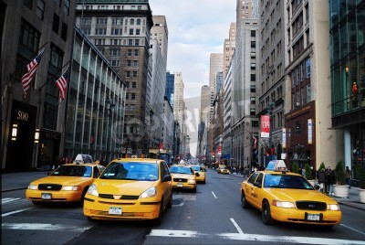 Fototapete Taxis auf Wall Street