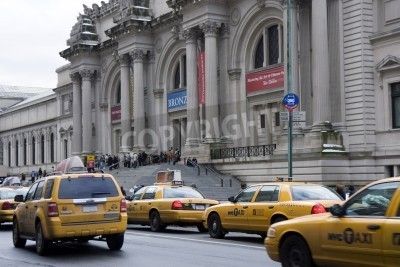 Fototapete Taxis bei New Yorker Museum