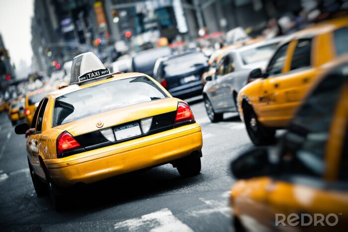 Fototapete Taxis in New York Stadt