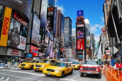 Fototapete Taxis in Times Square