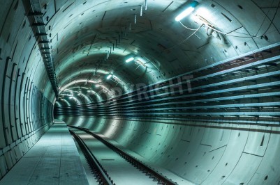Fototapete Technischer Tunnel aus Beton