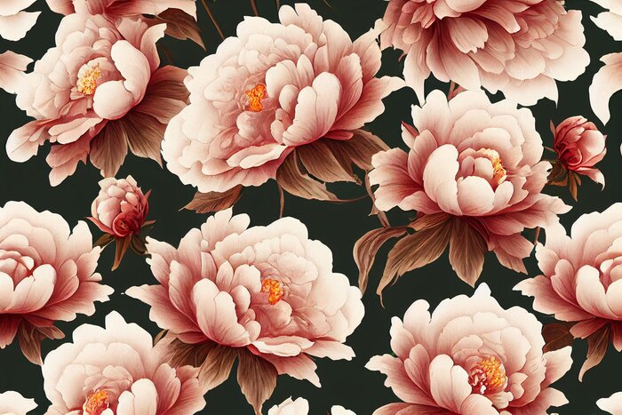 Fototapete Teepfingstrosen