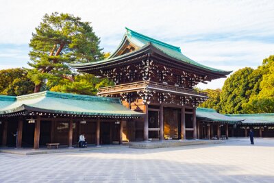 Fototapete Tempel in Tokio am Tag
