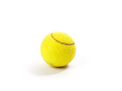 Fototapete Tennis 3D Ball auf weißem Hintergrund