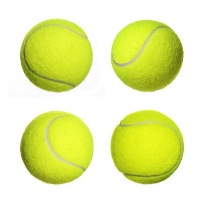 Fototapete Tennis 3D vier Bälle