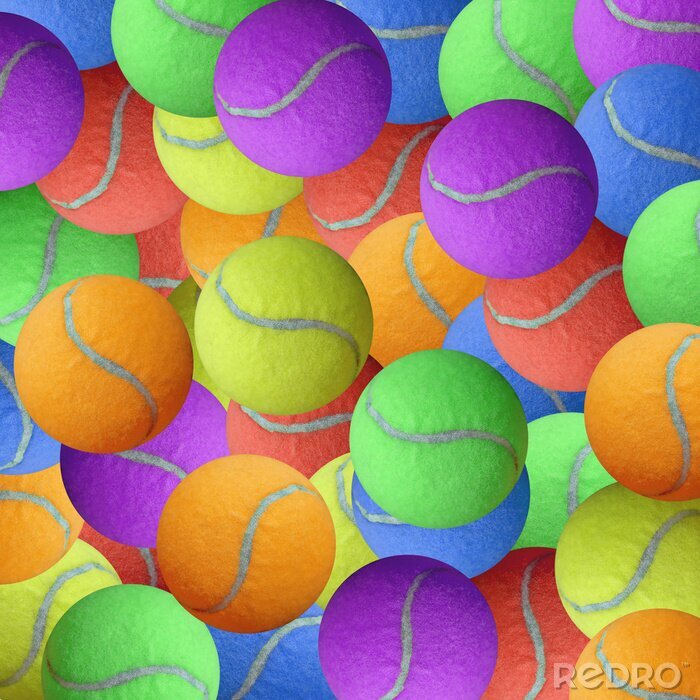 Fototapete Tennisball als sportlicher Hintergrund