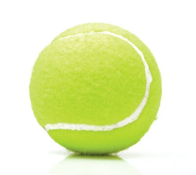 Fototapete Tennisball auf weißem Hintergrund