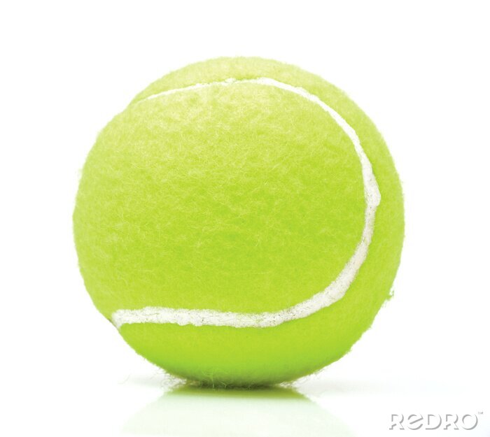 Fototapete Tennisball auf weißem Hintergrund