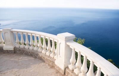 Fototapete Terrasse über dem endlosen Meer