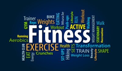 Fototapete Text zu Fitnessübungen