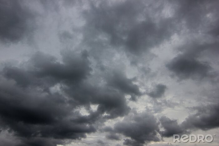 Fototapete Thailand - cloud is gray or black sky before a thunder storm. 