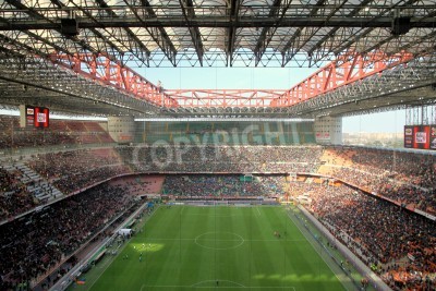 Fototapete The San Siro stadium during an AC Milan football game