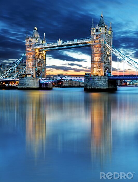 Fototapete Themse London Spiegel des Flusses