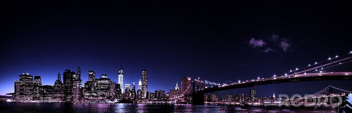 Fototapete Tiefe Nacht in New York City