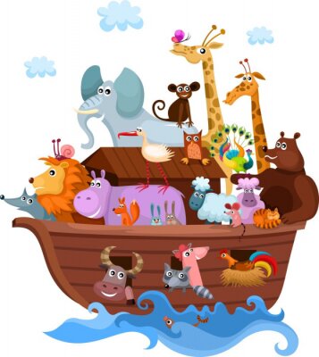 Tiere auf der Arche Noah
