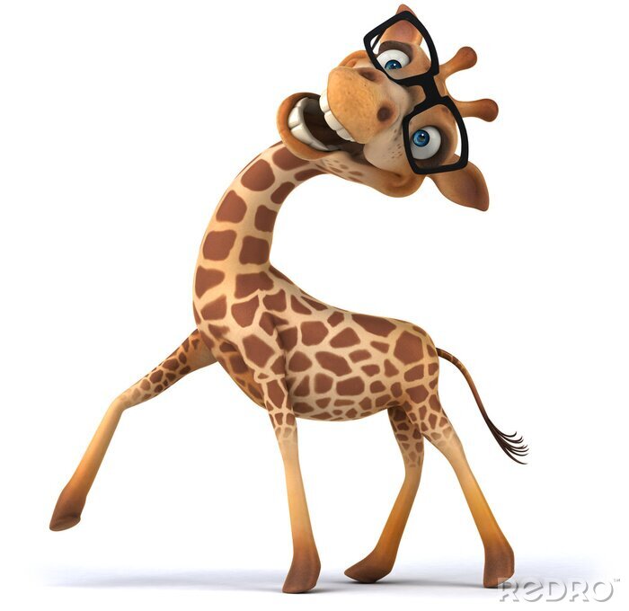 Fototapete Tiere Safari Giraffe mit gebogenem Hals