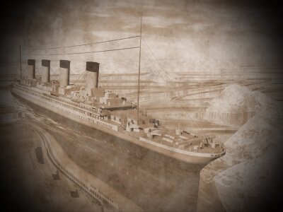 Fototapete Titanic auf See