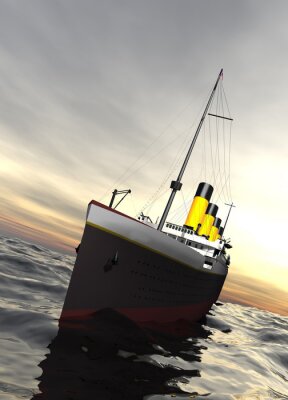 Fototapete Titanic auf Wasser
