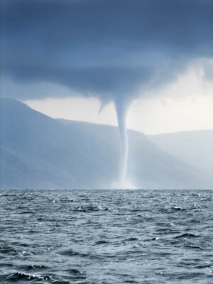 Fototapete Tornado am Meer