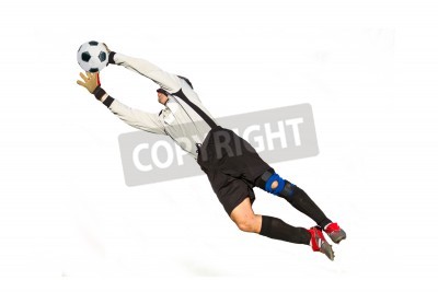 Fototapete Torwart fängt den Ball