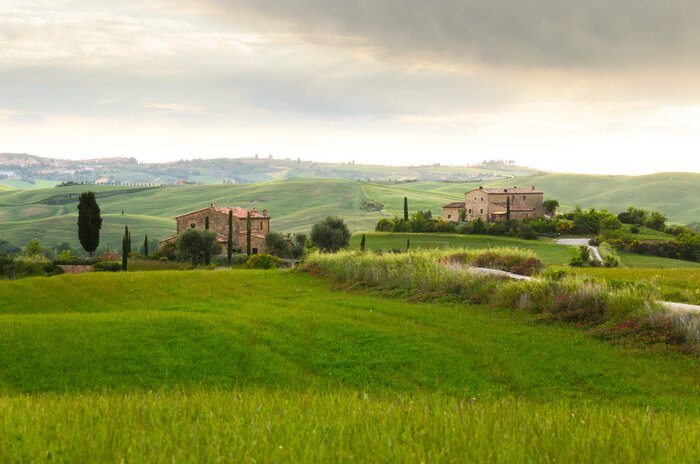 Fototapete Toskana bei Sonnenaufgang